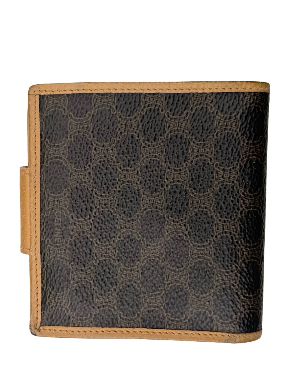 CelineTan Leather Bifold Wallet with Snap Closure - Picture 10 of 15